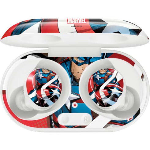 Marvel Captain America Action Pose Galaxy Buds Plus Skin