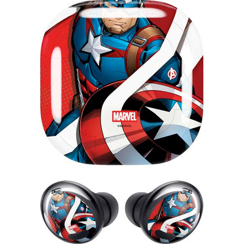 Marvel Captain America Action Pose Galaxy Buds Pro Skin