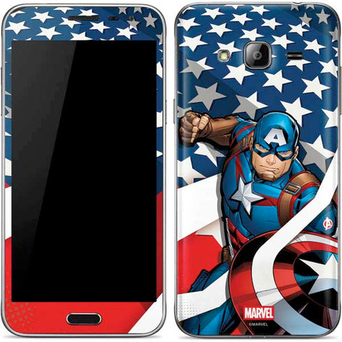 Marvel Captain America Action Pose Galaxy J3 Skin