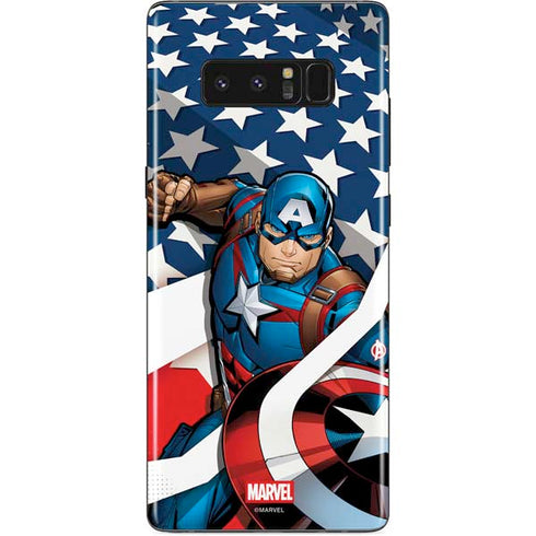 Marvel Captain America Action Pose Galaxy Note 8 Skin