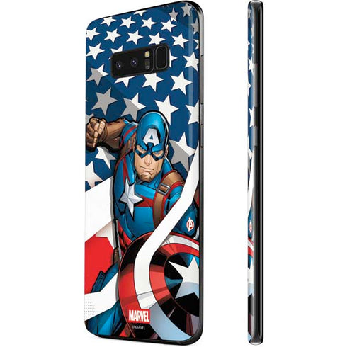 Marvel Captain America Action Pose Galaxy Note 8 Skin