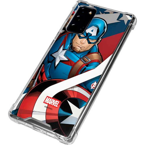 Marvel Captain America Action Pose Galaxy Note20 5G Clear Case