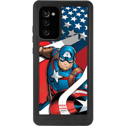 Marvel Captain America Action Pose Galaxy Note20 5G Waterproof Case