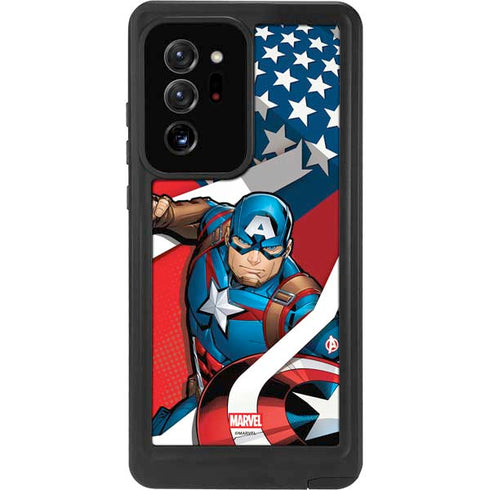Marvel Captain America Action Pose Galaxy Note20 Ultra 5G Waterproof Case