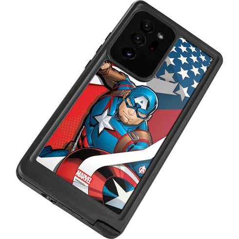 Marvel Captain America Action Pose Galaxy Note20 Ultra 5G Waterproof Case