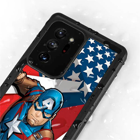 Marvel Captain America Action Pose Galaxy Note20 Ultra 5G Waterproof Case