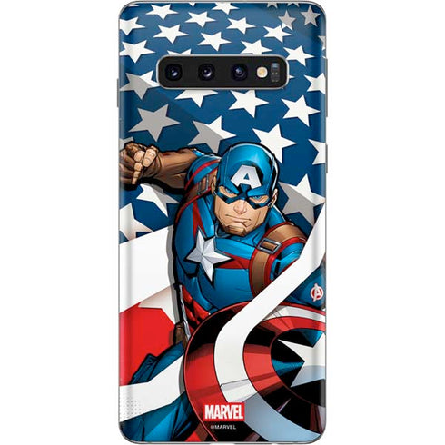 Marvel Captain America Action Pose Galaxy S10 Skin