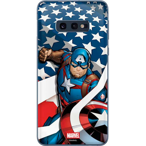 Marvel Captain America Action Pose Galaxy S10e Skin