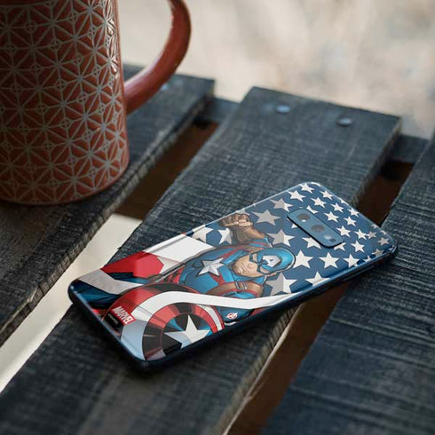 Marvel Captain America Action Pose Galaxy S10e Skin