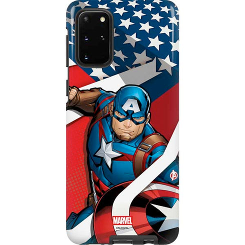 Marvel Captain America Action Pose Galaxy S20 Plus Pro Case