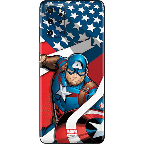 Marvel Captain America Action Pose Galaxy S20 Plus Skin