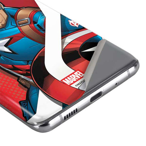 Marvel Captain America Action Pose Galaxy S20 Plus Skin