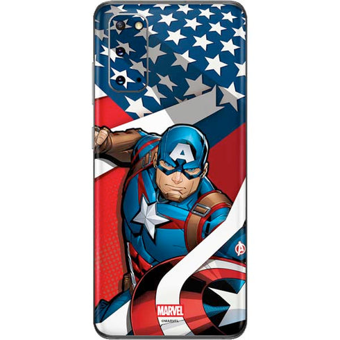 Marvel Captain America Action Pose Galaxy S20 Skin