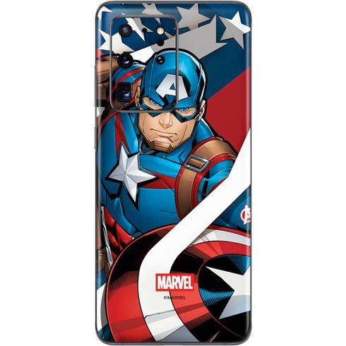 Marvel Captain America Action Pose Galaxy S20 Ultra 5G Skin