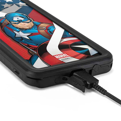 Marvel Captain America Action Pose Galaxy S20 Waterproof Case