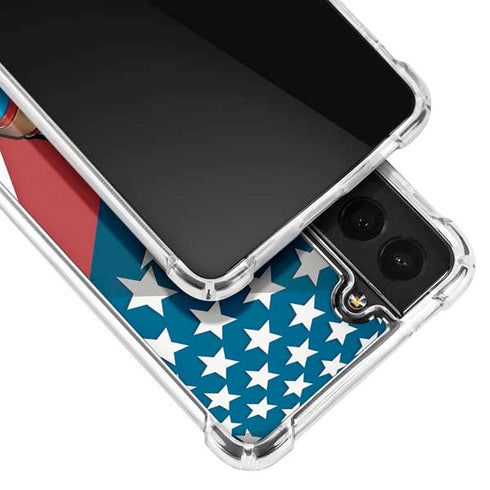 Marvel Captain America Action Pose Galaxy S21 FE Clear Case