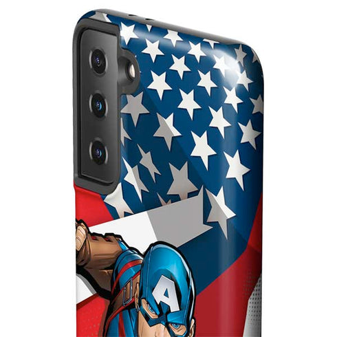 Marvel Captain America Action Pose Galaxy S21 FE Pro Case