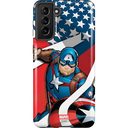 Marvel Captain America Action Pose Galaxy S21 Plus 5G Pro Case