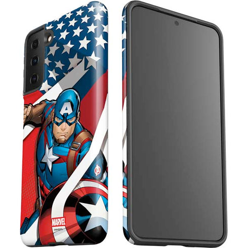 Marvel Captain America Action Pose Galaxy S21 Plus 5G Pro Case