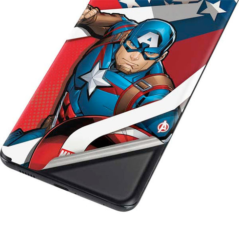 Marvel Captain America Action Pose Galaxy S21 Plus 5G Skin