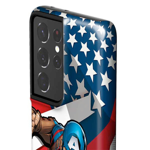Marvel Captain America Action Pose Galaxy S21 Ultra 5G Pro Case