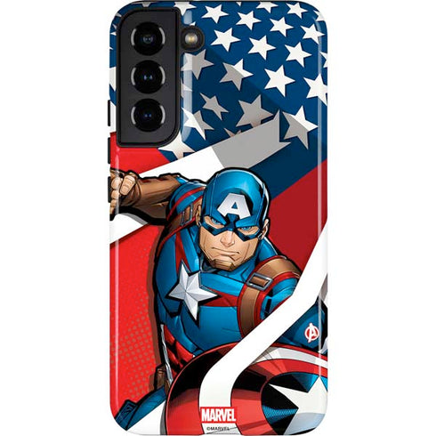 Marvel Captain America Action Pose Galaxy S22 Plus Pro Case