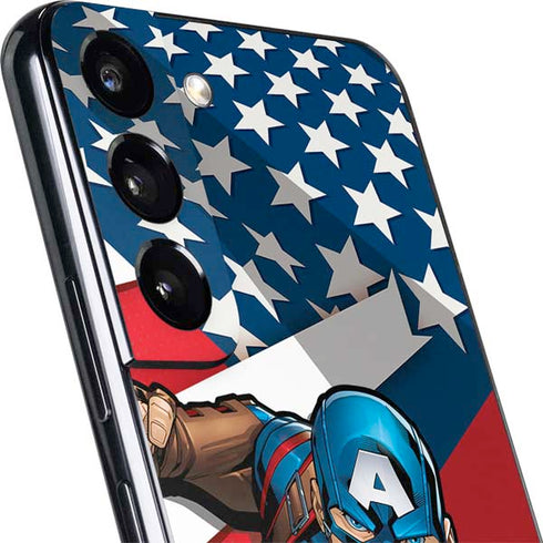 Marvel Captain America Action Pose Galaxy S22 Skin