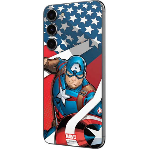 Marvel Captain America Action Pose Galaxy S23 FE Skin