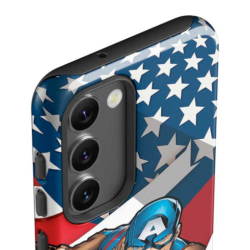 Marvel Captain America Action Pose Galaxy S23 Plus Pro Case