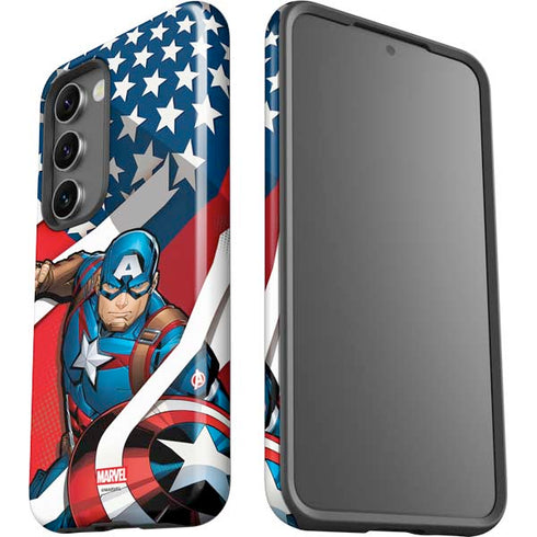 Marvel Captain America Action Pose Galaxy S23 Plus Pro Case