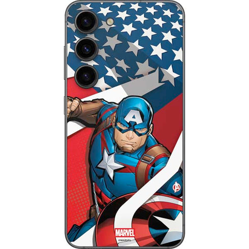 Marvel Captain America Action Pose Galaxy S23 Skin