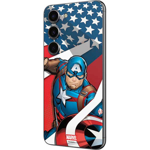 Marvel Captain America Action Pose Galaxy S23 Skin