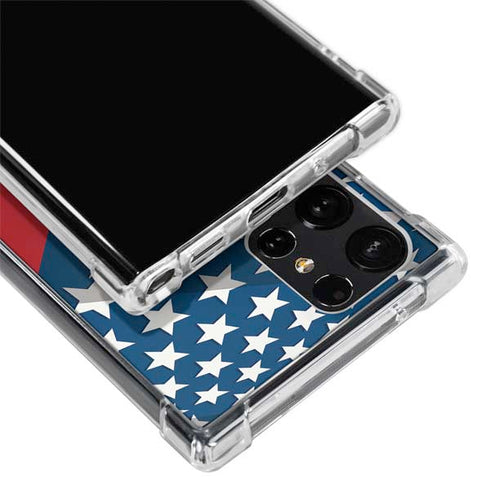 Marvel Captain America Action Pose Galaxy S23 Ultra Clear Case