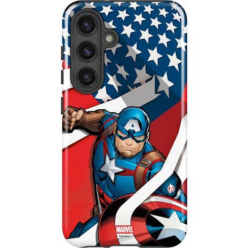 Marvel Captain America Action Pose Galaxy S24 Impact Case