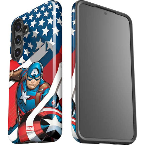 Marvel Captain America Action Pose Galaxy S24 Impact Case