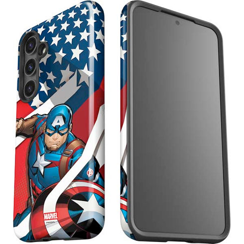 Marvel Captain America Action Pose Galaxy S24 Plus Impact Case