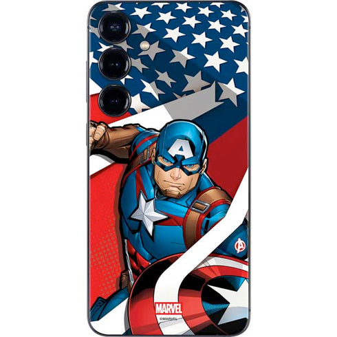 Marvel Captain America Action Pose Galaxy S24 Plus Skin