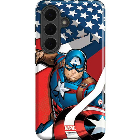 Marvel Captain America Action Pose Galaxy S26 Impact Case