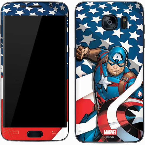Marvel Captain America Action Pose Galaxy S7 Skin