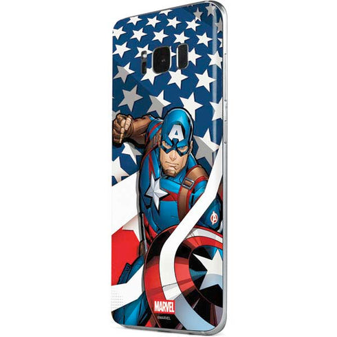 Marvel Captain America Action Pose Galaxy S8 Plus Skin