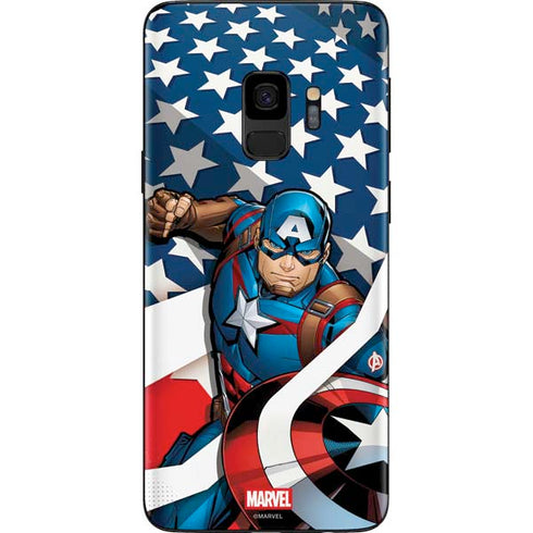 Marvel Captain America Action Pose Galaxy S9 Skin