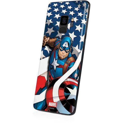Marvel Captain America Action Pose Galaxy S9 Skin
