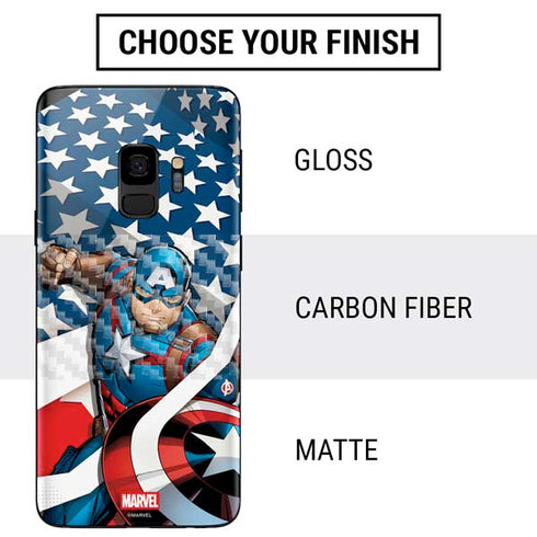 Marvel Captain America Action Pose Galaxy S9 Skin