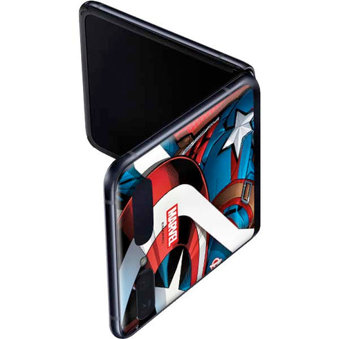 Marvel Captain America Action Pose Galaxy Z Flip Skin