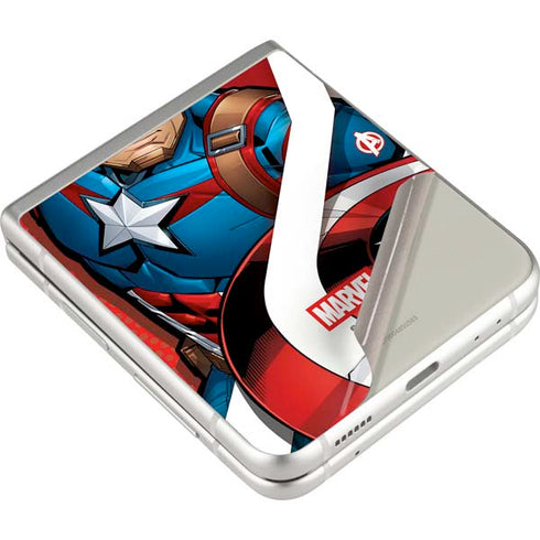 Marvel Captain America Action Pose Galaxy Z Flip3 5G Skin