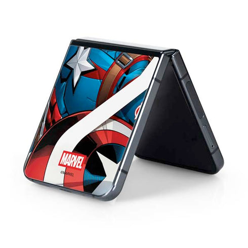 Marvel Captain America Action Pose Galaxy Z Flip5 5G Skin