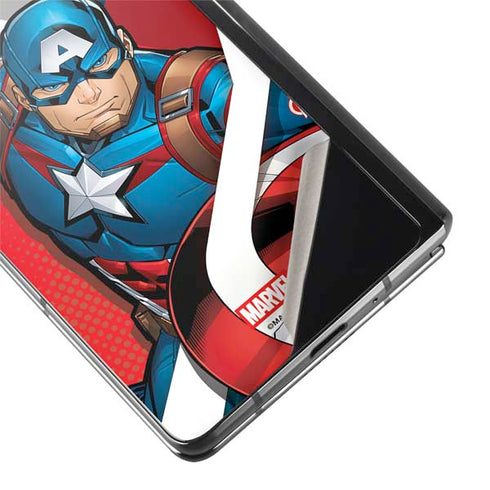 Marvel Captain America Action Pose Galaxy Z Fold2 5G Skin
