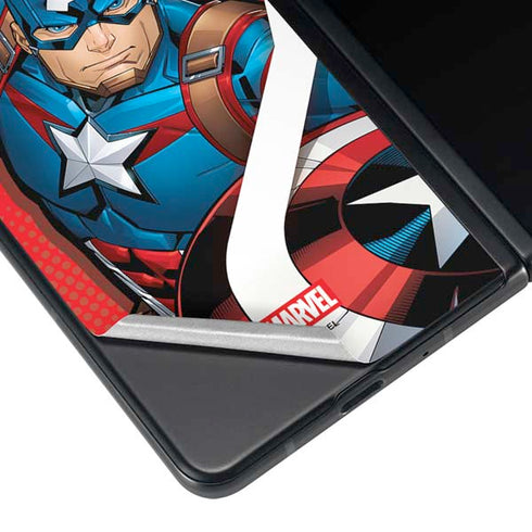 Marvel Captain America Action Pose Galaxy Z Fold3 5G Skin