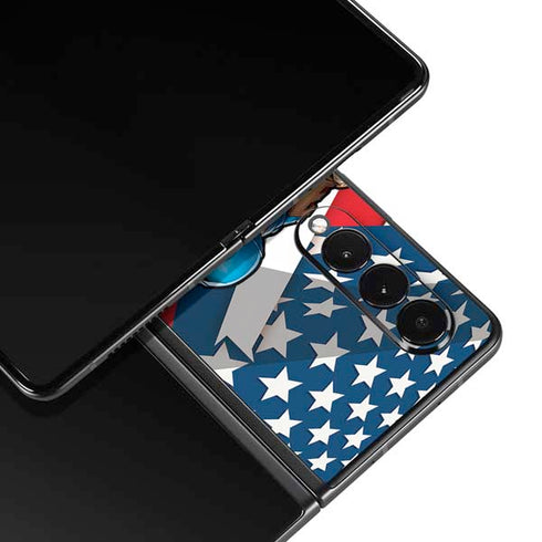 Marvel Captain America Action Pose Galaxy Z Fold3 5G Skin