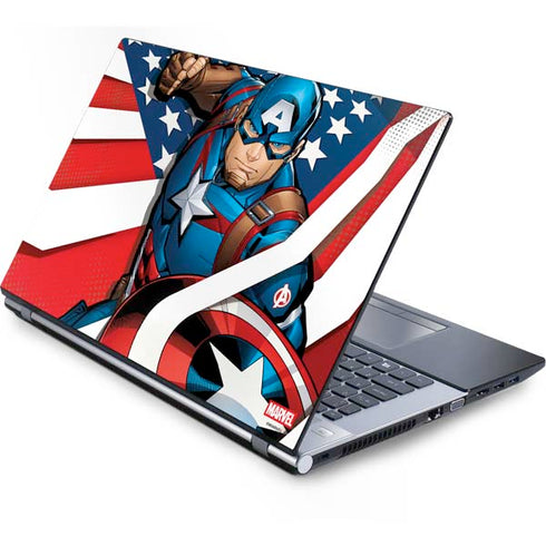 Marvel Captain America Action Pose Generic Laptop Skin